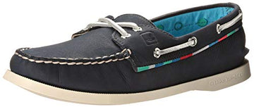 Sperry A/O Navy Satin Piping - Women