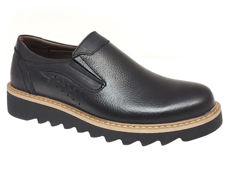 Plain Toe Quarter Brogue Chunky Zigzag Sole Gentlemen's Casual Loafers
