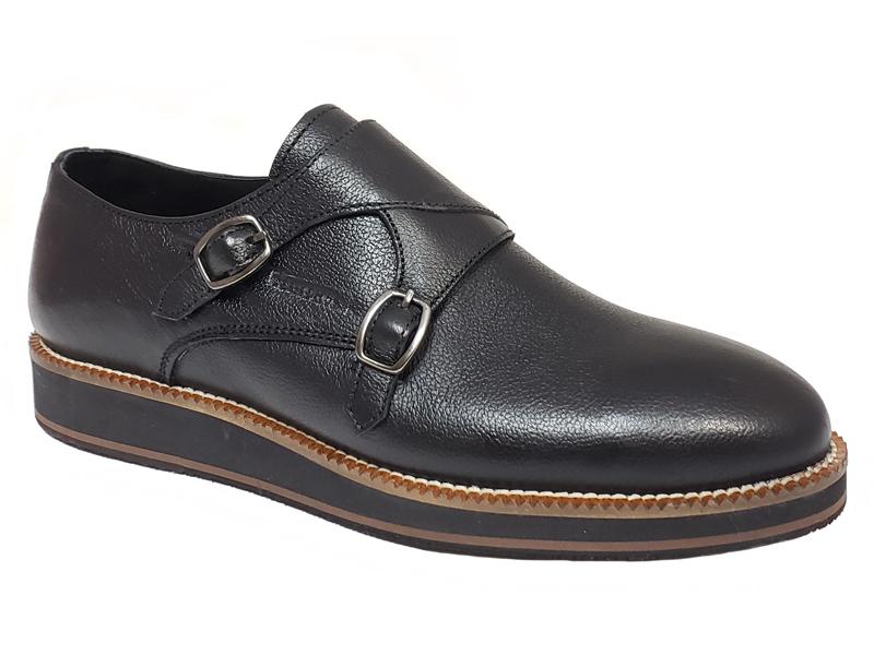 Double Monk Strap Plain Toe Gentlemen's Shoes