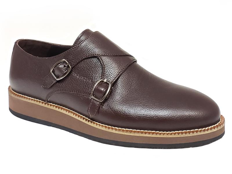 Double Monk Strap Plain Toe Gentlemen's Shoes
