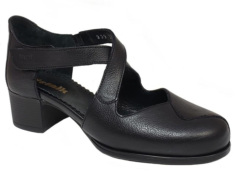 Vienna Closed Toe Velcro Strap Low Chunky Heel Ladies' Dress Shoes