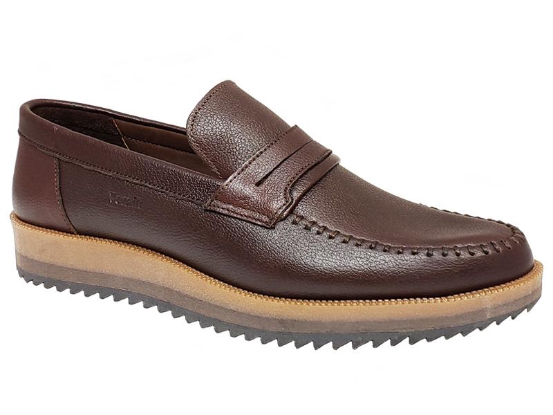 Stitched Toe Zigzag Sole Gentlemen's Penny Loafers